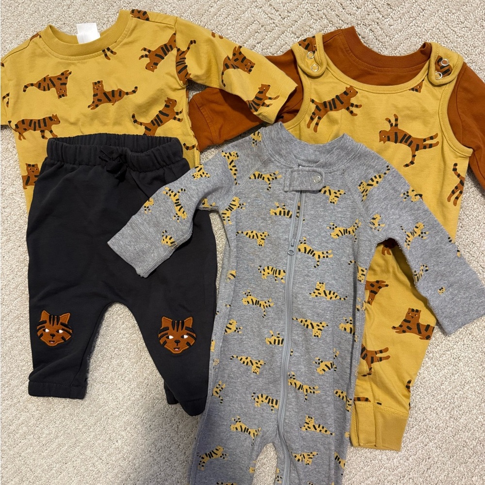 Hanna Andersson Tiger Print Set 3-6